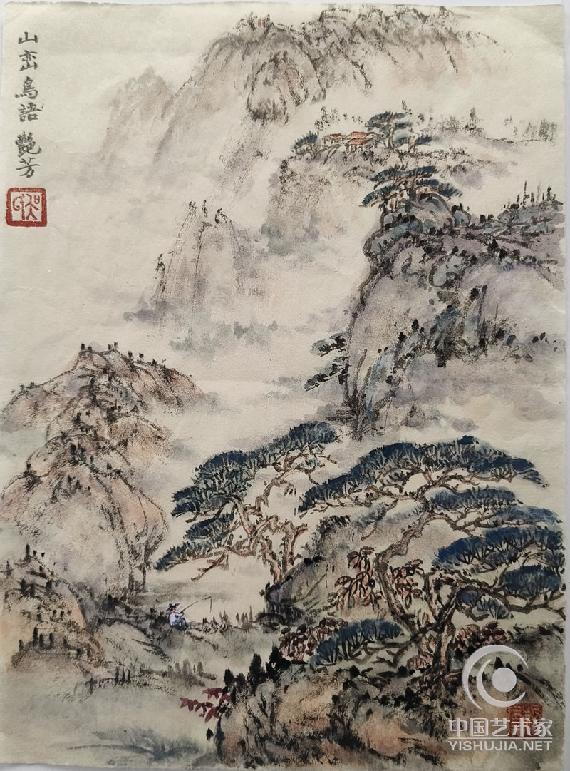 吴艳芳国画品鉴|斗方见天地