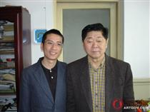 韩英老师与刘忠德部长2006年4月在文化部部长办公室合影