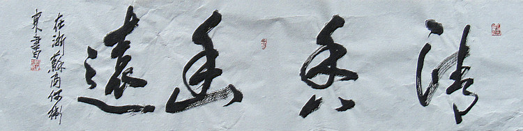 何卫东书法匾额 - 宿迁搜盈园林绿化 - 捜盈特种缝纫机