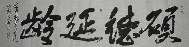 何卫东书法匾额 - 宿迁搜盈园林绿化 - 捜盈特种缝纫机