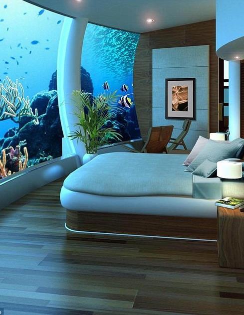 位于斐济的波塞冬水下度假酒店号称全球最大水下酒店