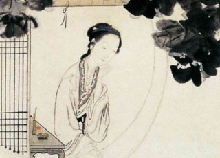 梧桐仕女图(左)