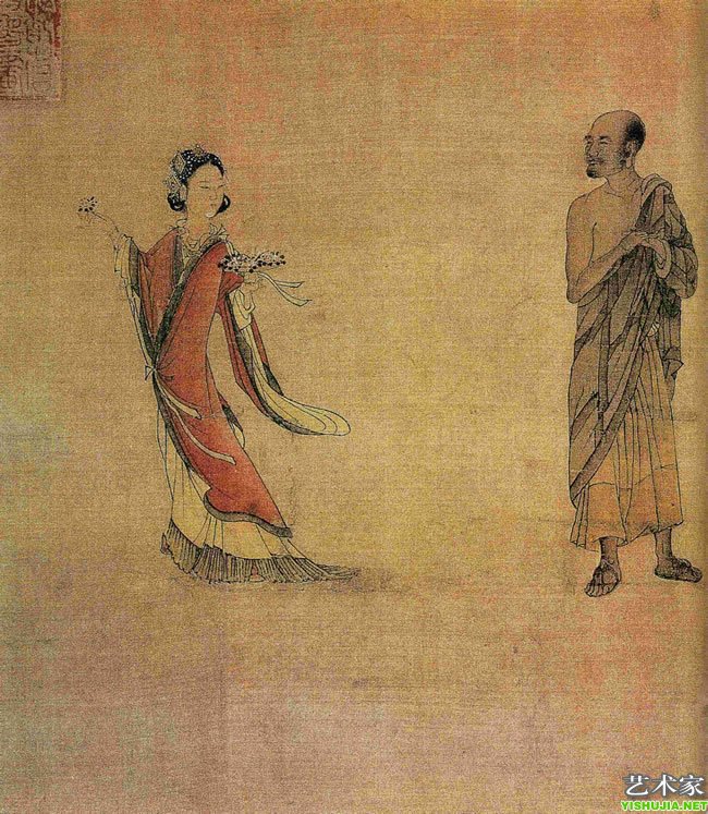天女献花图