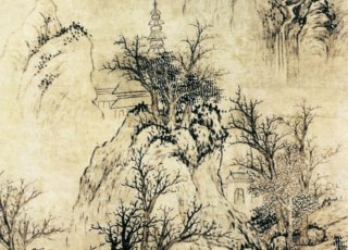 秋山萧寺图