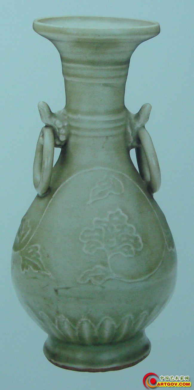 元  龙泉窑青瓷环耳瓶