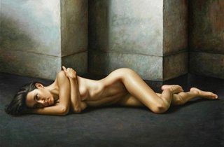 女性油画裸照呈现动魄之美